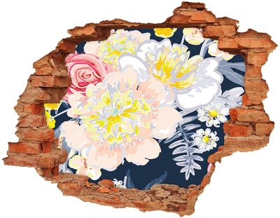 3D wall hole Flower garden behind the wall