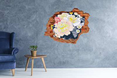 3D wall hole Floral pattern