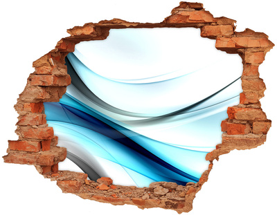 Hole wall sticker A wave in the blue