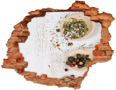 Hole in the wall sticker Vegetables and spices