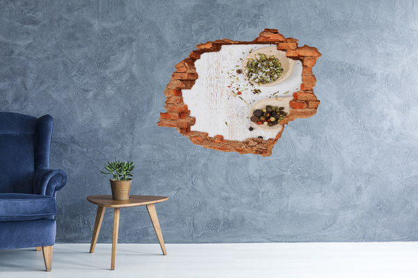 Hole in the wall sticker Vegetables and spices