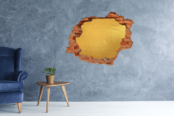 3D wall hole wallpaper Golden Hole in the Wall