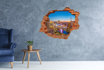 Hole in the wall decal Las Vegas at night