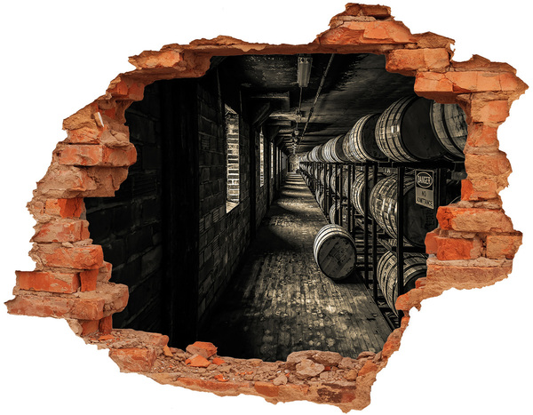 Hole in the wall sticker Interior of the barrel cellar