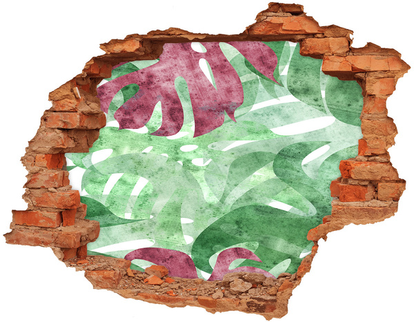 Hole in the wall sticker Tropical jungle