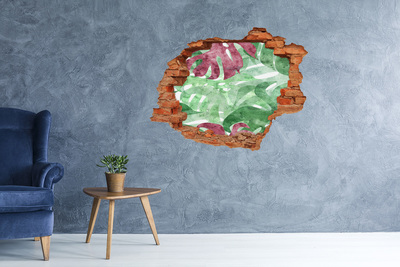 Hole in the wall sticker Tropical jungle