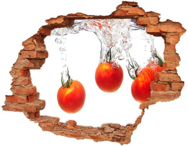 Hole in the wall sticker Juicy tomatoes in water