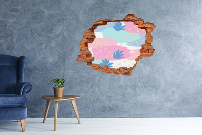 Hole wall sticker Colorful pattern