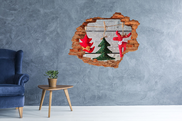Hole in the wall decal Hole in the wall Christmas decoration