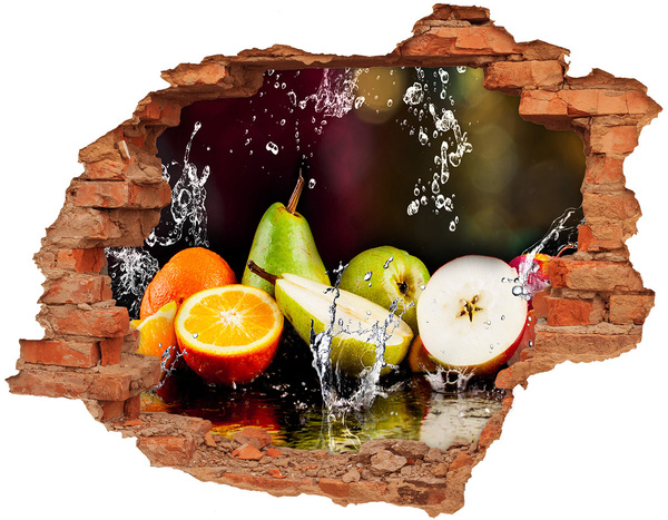 3D wall hole Fruit and water