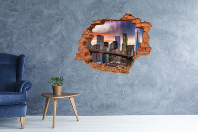 Hole wall sticker Manhattan New York