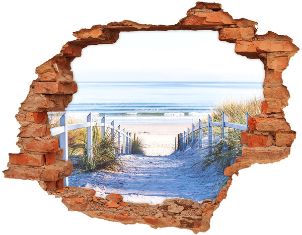 3D wall hole Mysterious ocean beach