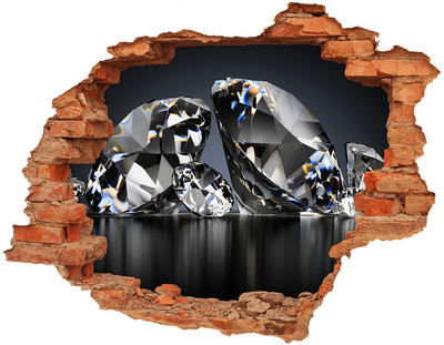 3D wall hole wallpaper Diamonds