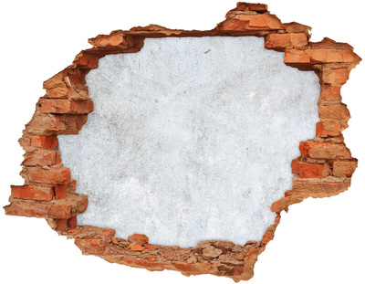 3D wall hole wallpaper A damaged wall with a blue background