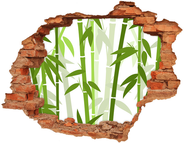 Hole in the wall decal Bamboo in a hole in the wall