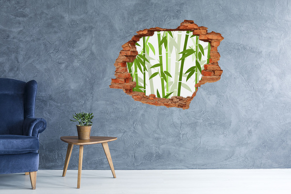 Hole in the wall decal Bamboo in a hole in the wall
