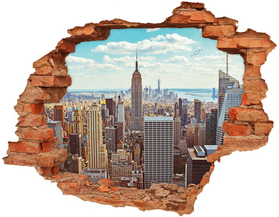 Hole in the wall decal View of New York