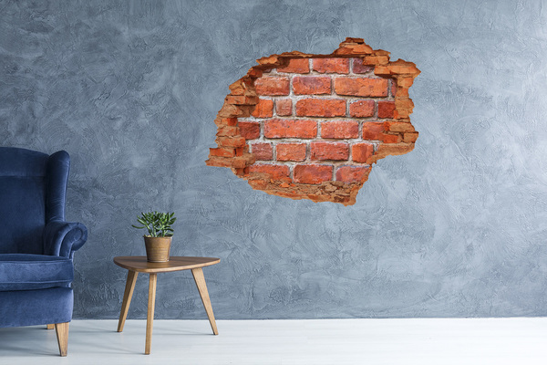 Hole in the wall sticker Brick wall