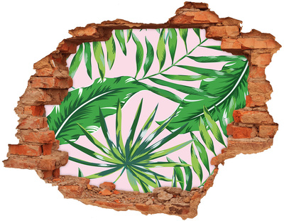 Hole wall sticker A tropical oasis in a hole in the wall