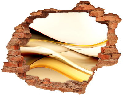 3D wall hole Golden Waves in a Hole in the Wall