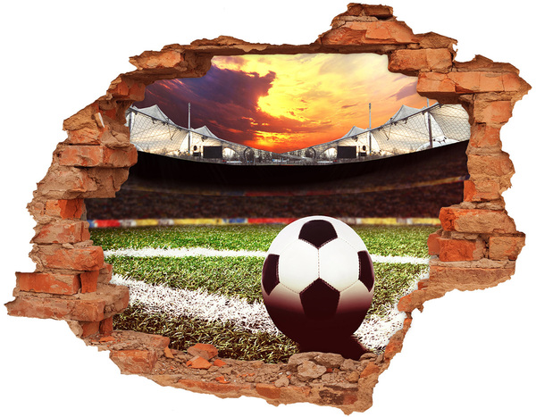 Hole wall sticker Ball at the stadium