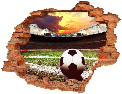 Hole wall sticker Football stadium at sunset