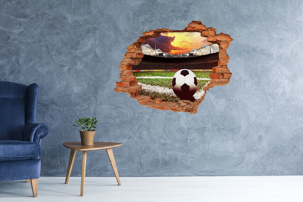 Hole wall sticker Football stadium at sunset