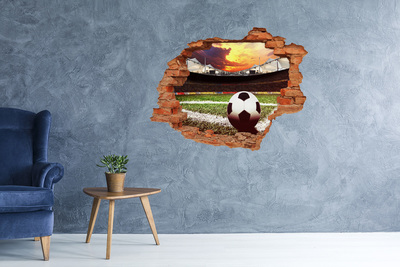 Hole wall sticker Ball at the stadium