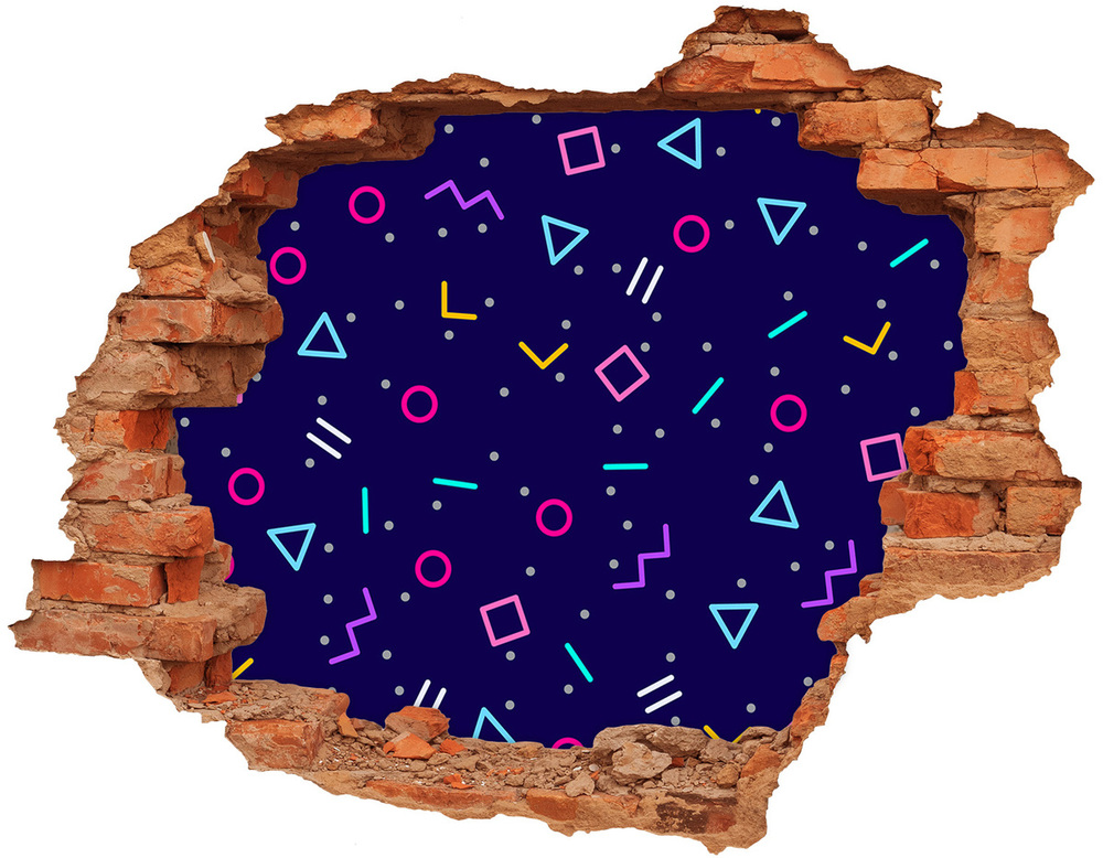 Hole wall sticker Geometric background