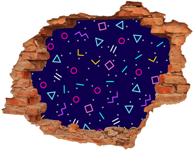 Hole wall sticker Geometric background