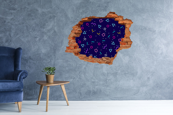 Hole wall sticker Geometric background