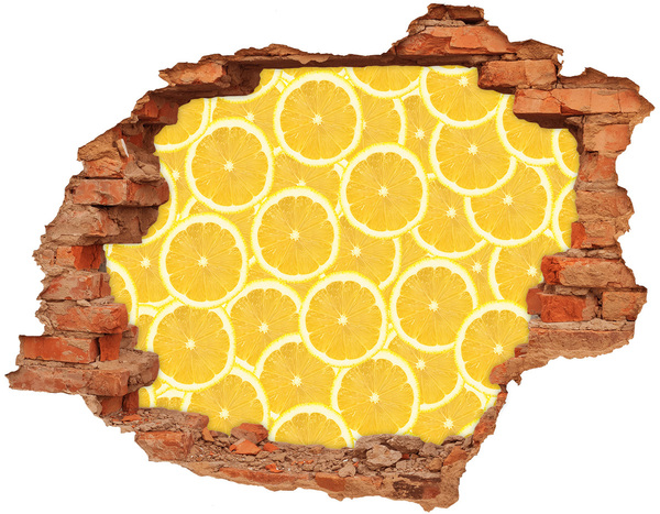 Hole wall sticker Lemon explosion