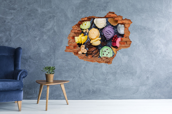 Hole in the wall sticker Ice madness