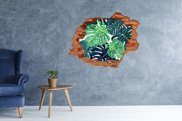 Hole in the wall decal A tropical paradise in a hole in the wall