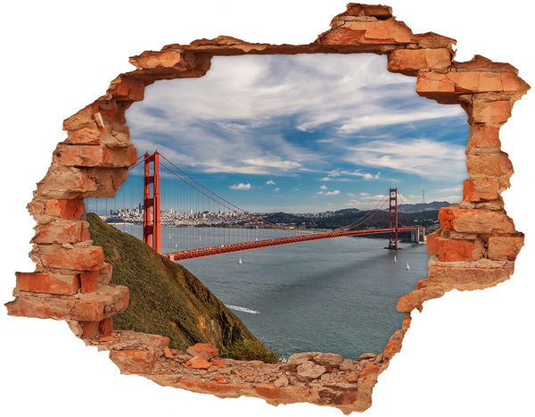 Hole in the wall sticker San Francisco bridge