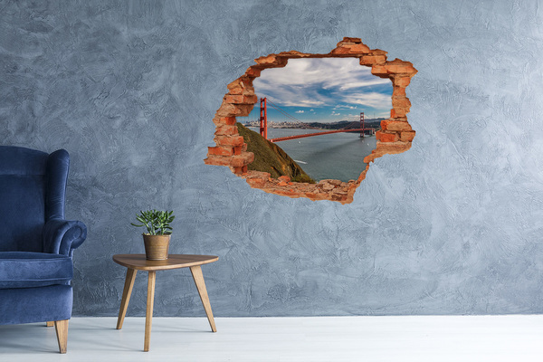 Hole in the wall sticker Golden Gate in San Francisco