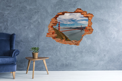 Hole in the wall sticker San Francisco bridge