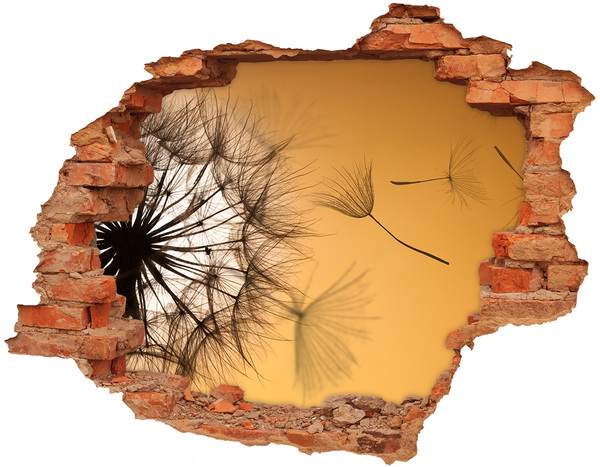 3D wall hole wallpaper Dandelion