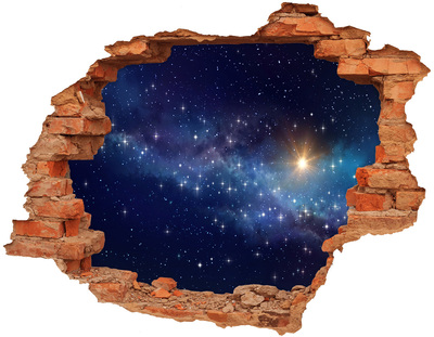 3D wall hole wallpaper Galaxy