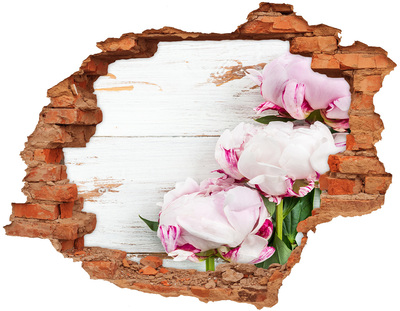 3D wall hole Peonies