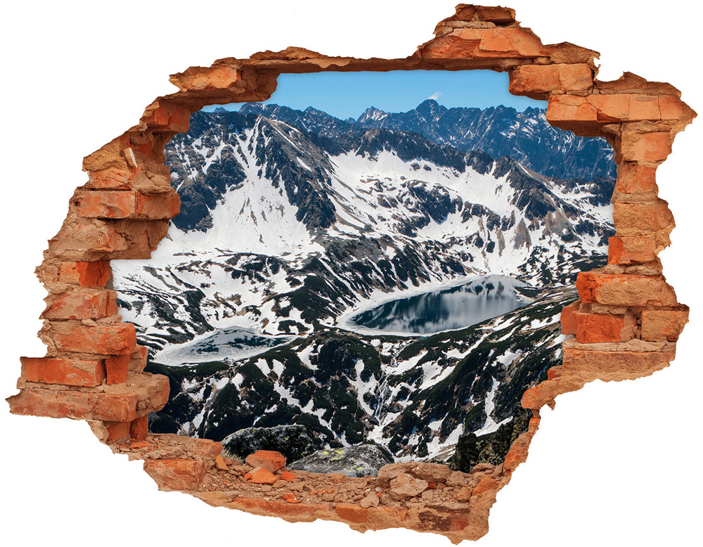 Hole in the wall sticker Lake in the Tatra Mountains