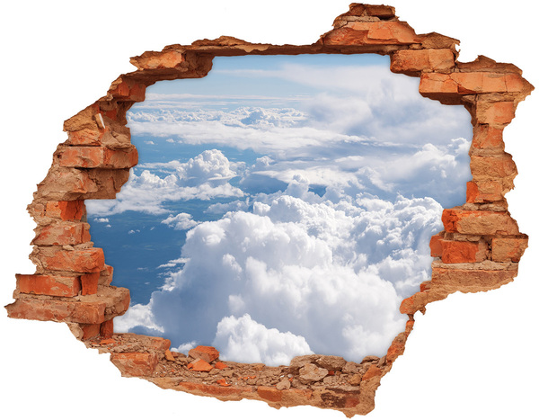 Hole in the wall sticker Clouds in the sky