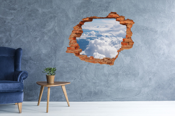 Hole in the wall sticker Clouds in the sky