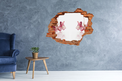 Hole in the wall sticker Orchid