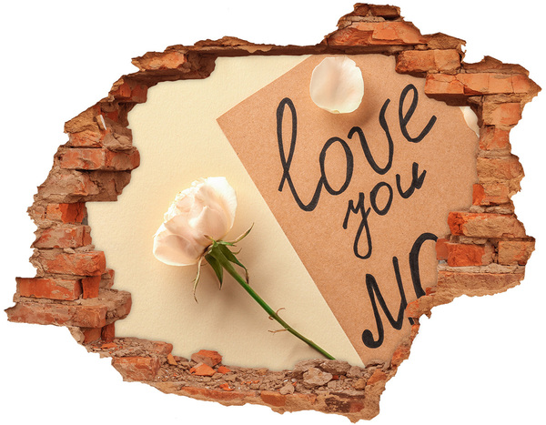 Hole in the wall decal A flower in the heart of the wall