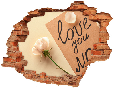 Hole in the wall decal A flower in the heart of the wall