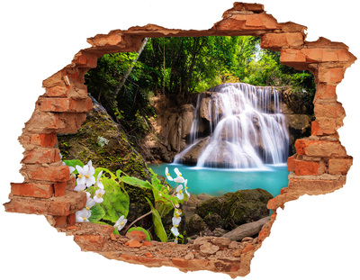 Hole in the wall decal Waterfall in the jungle