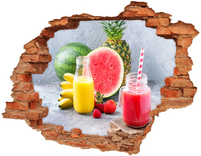 Hole in the wall decal Fruity cocktail paradise