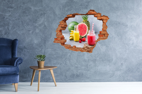 Hole in the wall decal Fruity cocktail paradise