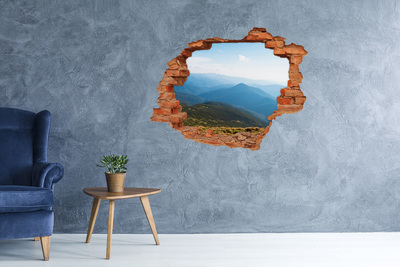 Hole in the wall decal Mountain landscape behind the hole in the wall